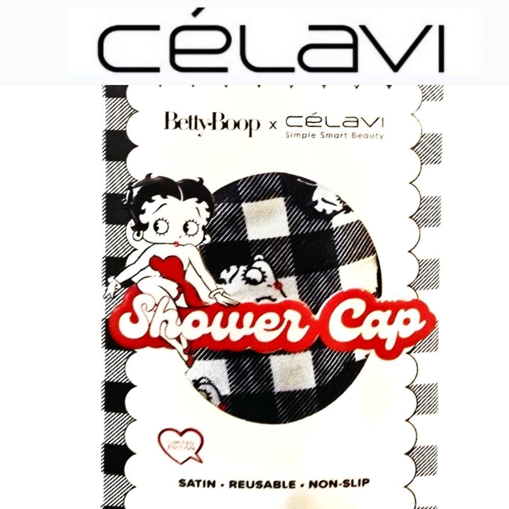 Celavi X Betty Boop Logo Gingham‎ Shower Cap